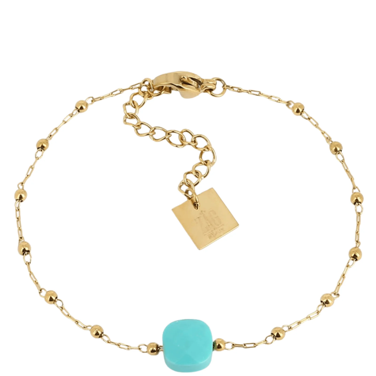 ZAG Pablo Gold Bracelet - Turqiouse