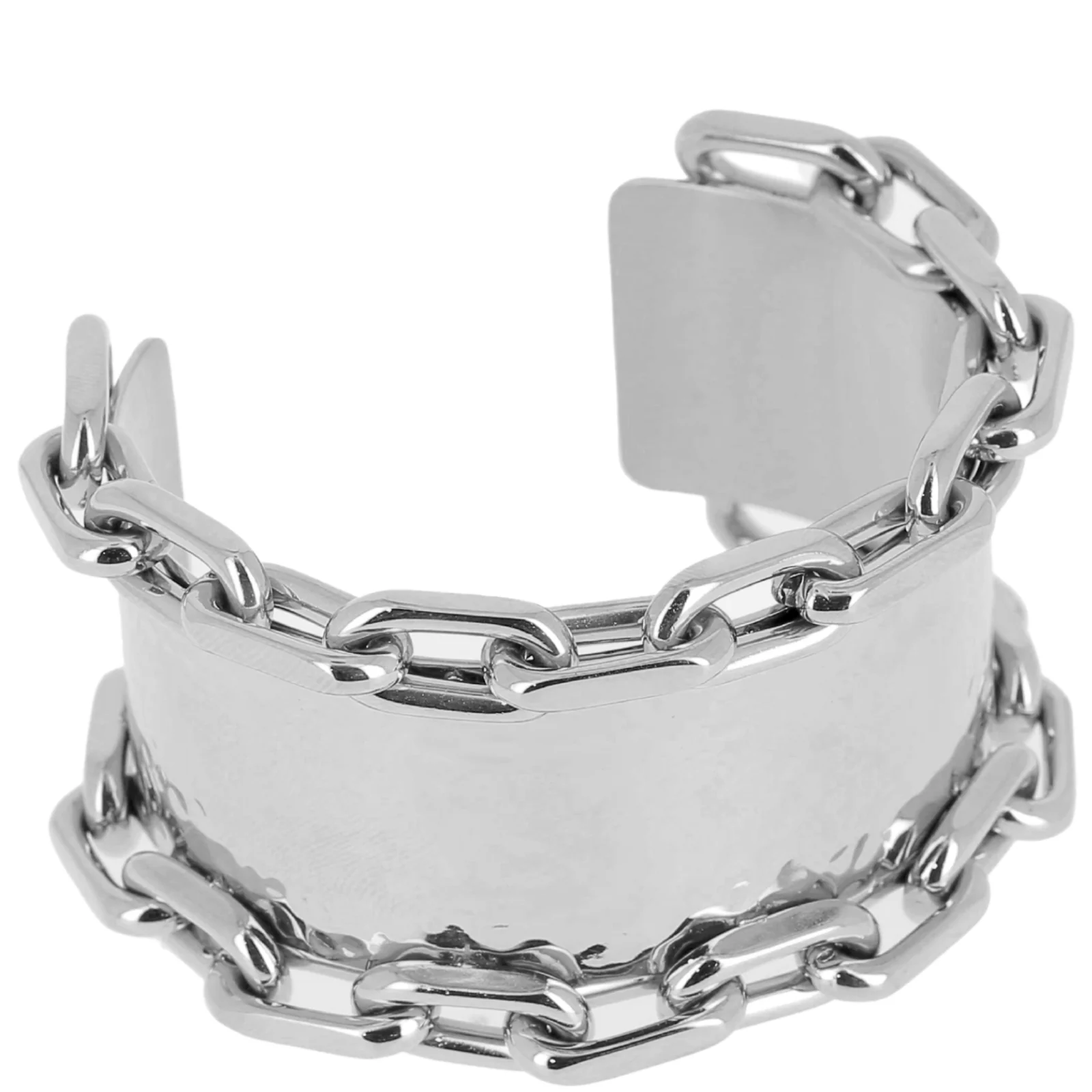 ZAG Silver Chunky Hammered Bangle