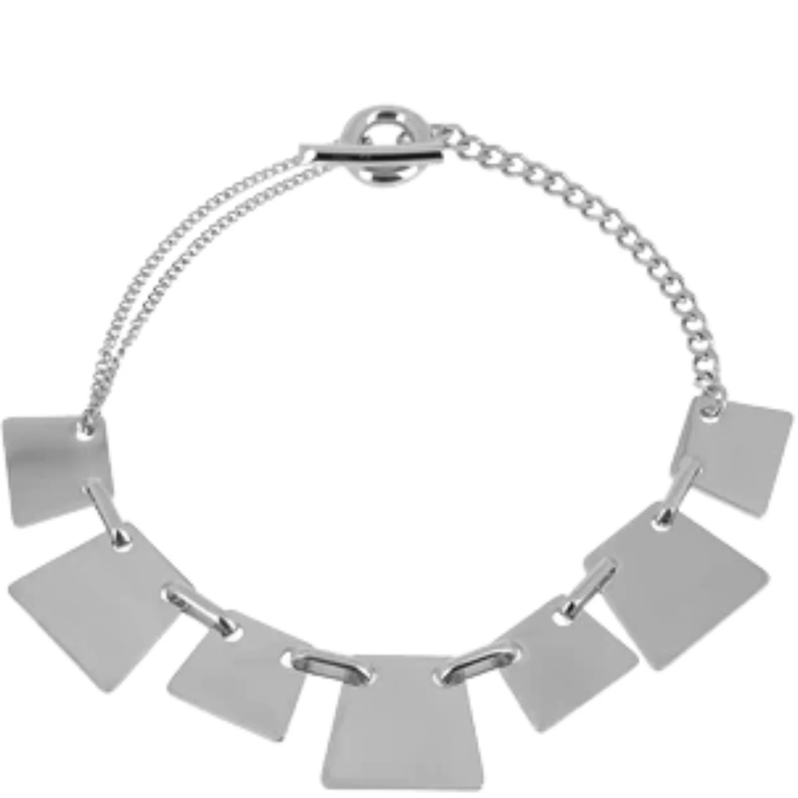 ZAG Silver Spello Large Flat Pendant Necklace
