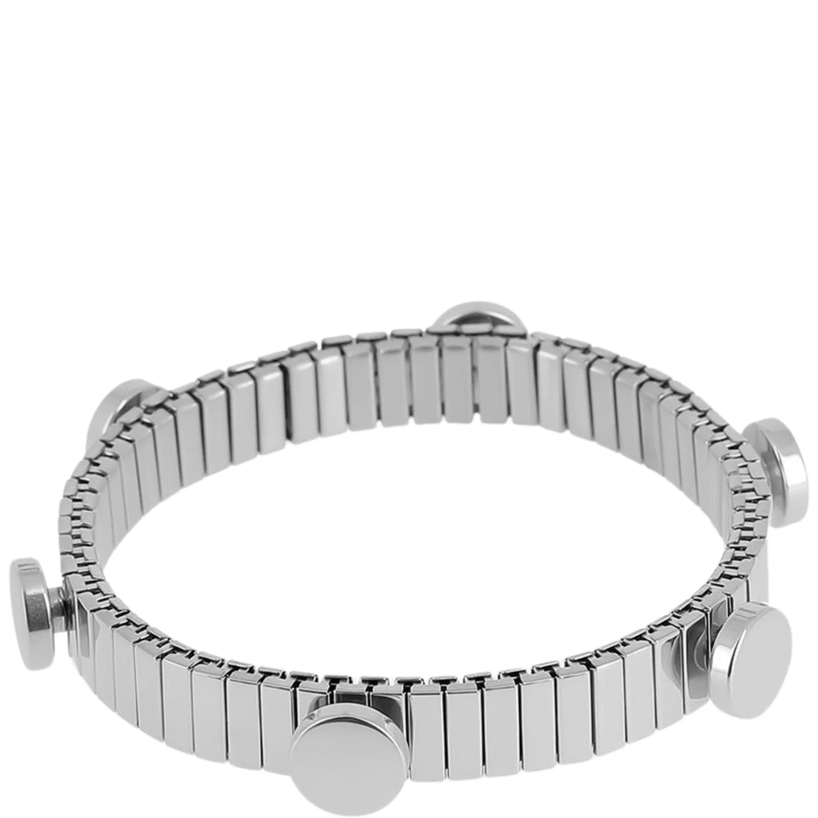 ZAG Silver Studded Stretch Skinny Bracelet