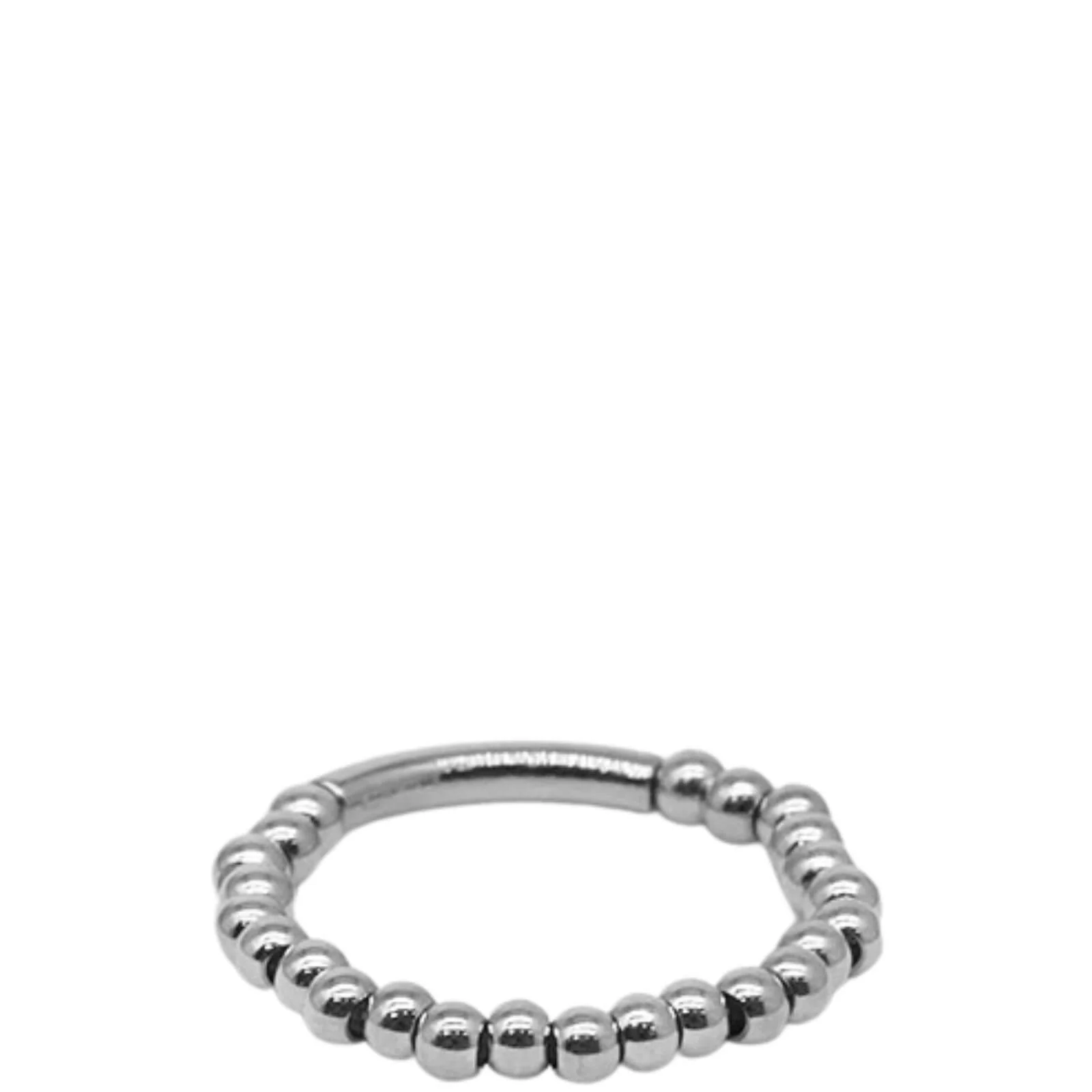 ZAG Stretch Beaded Silver Ring