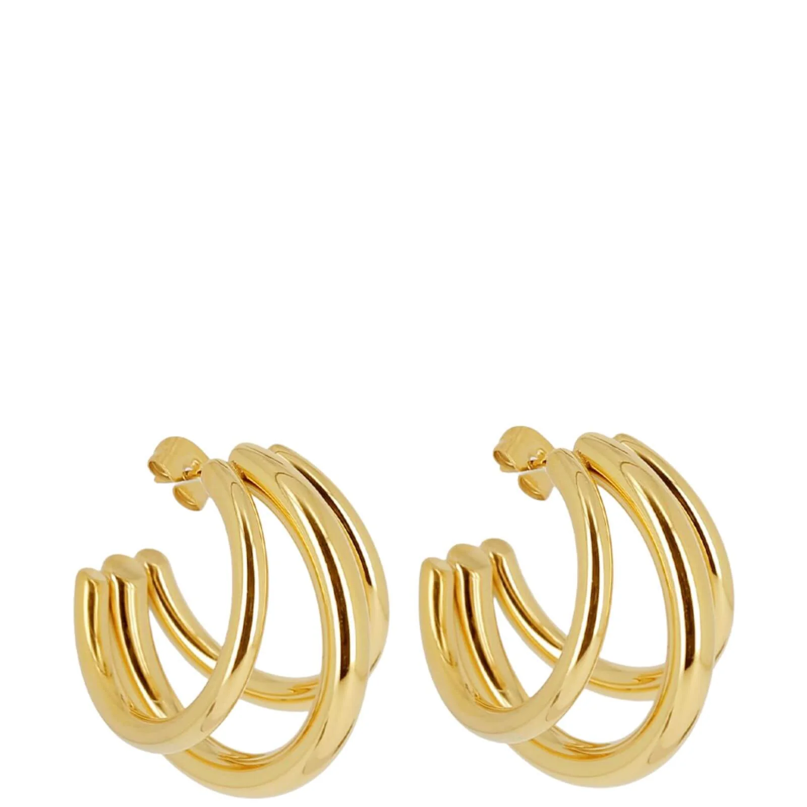 ZAG Thisbee Gold Triple Hoop Earrings
