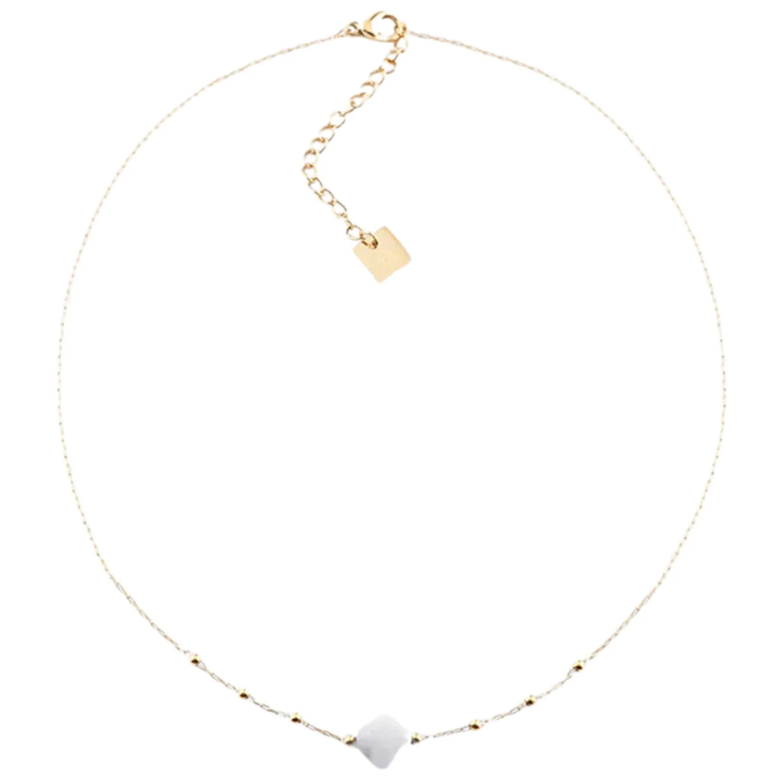 ZAG Velasquez Gold Necklace - White