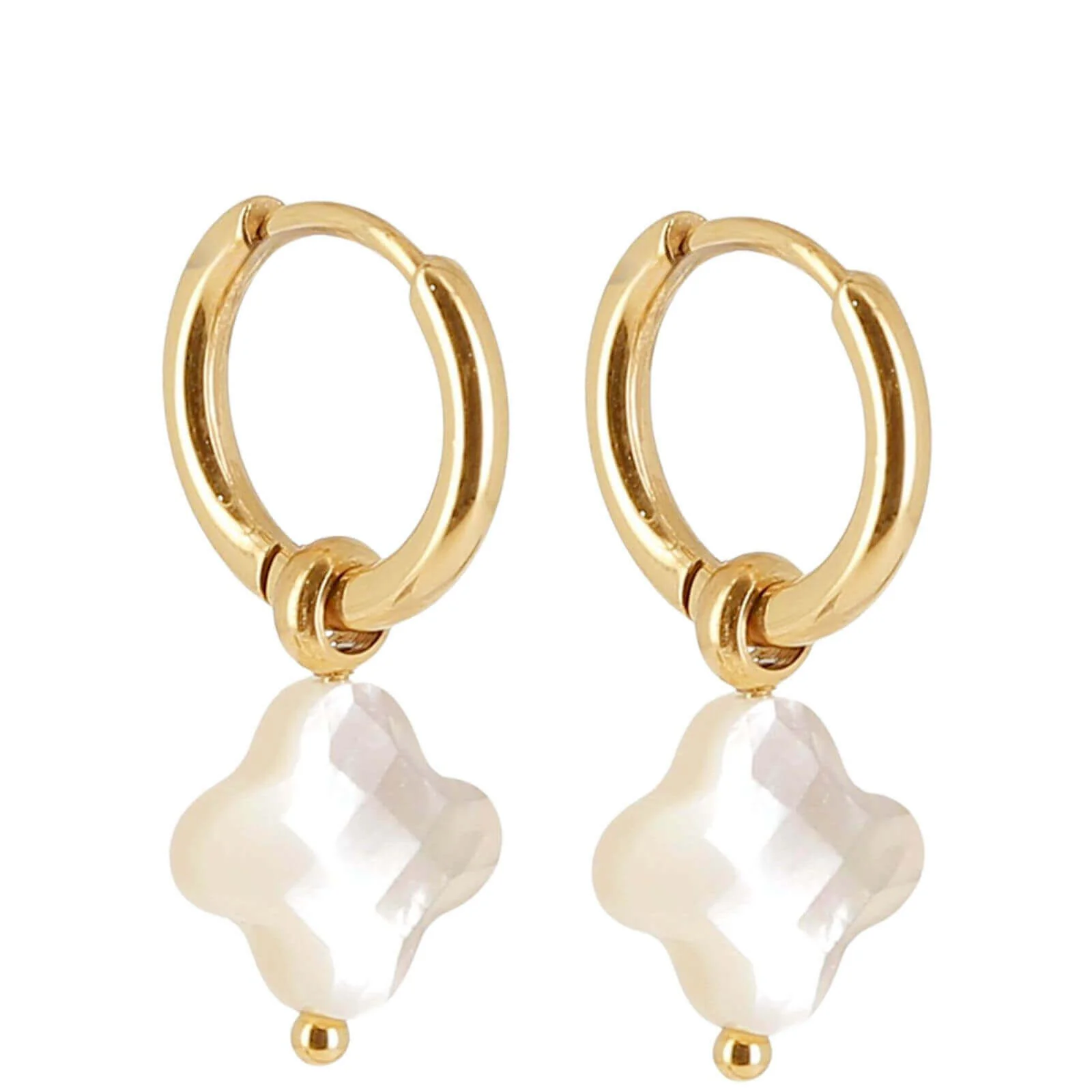 ZAG Velasquez Gold Small Charm Hoop Earrings