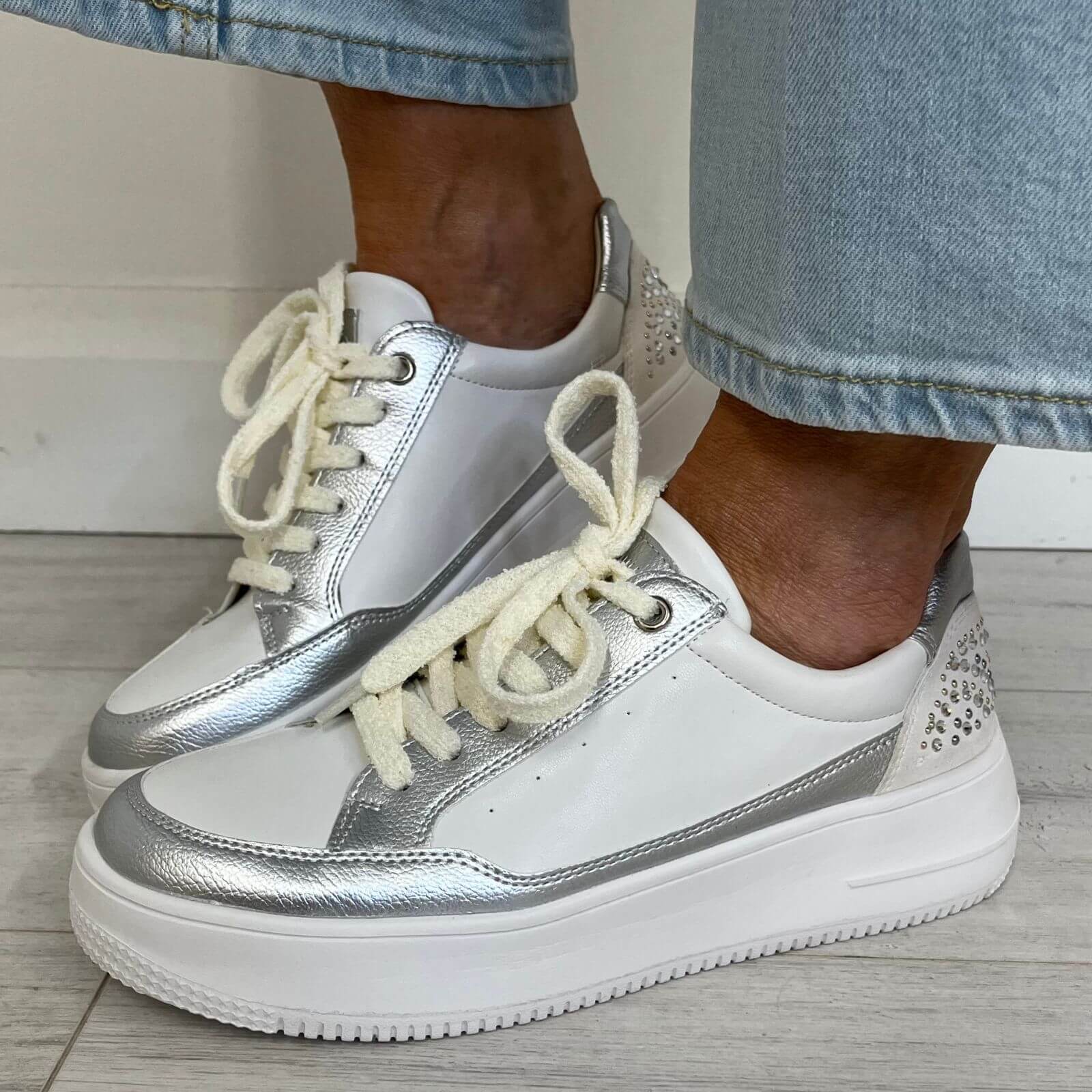 Zanni & Co Abula One Sneakers - Silver - Image 3