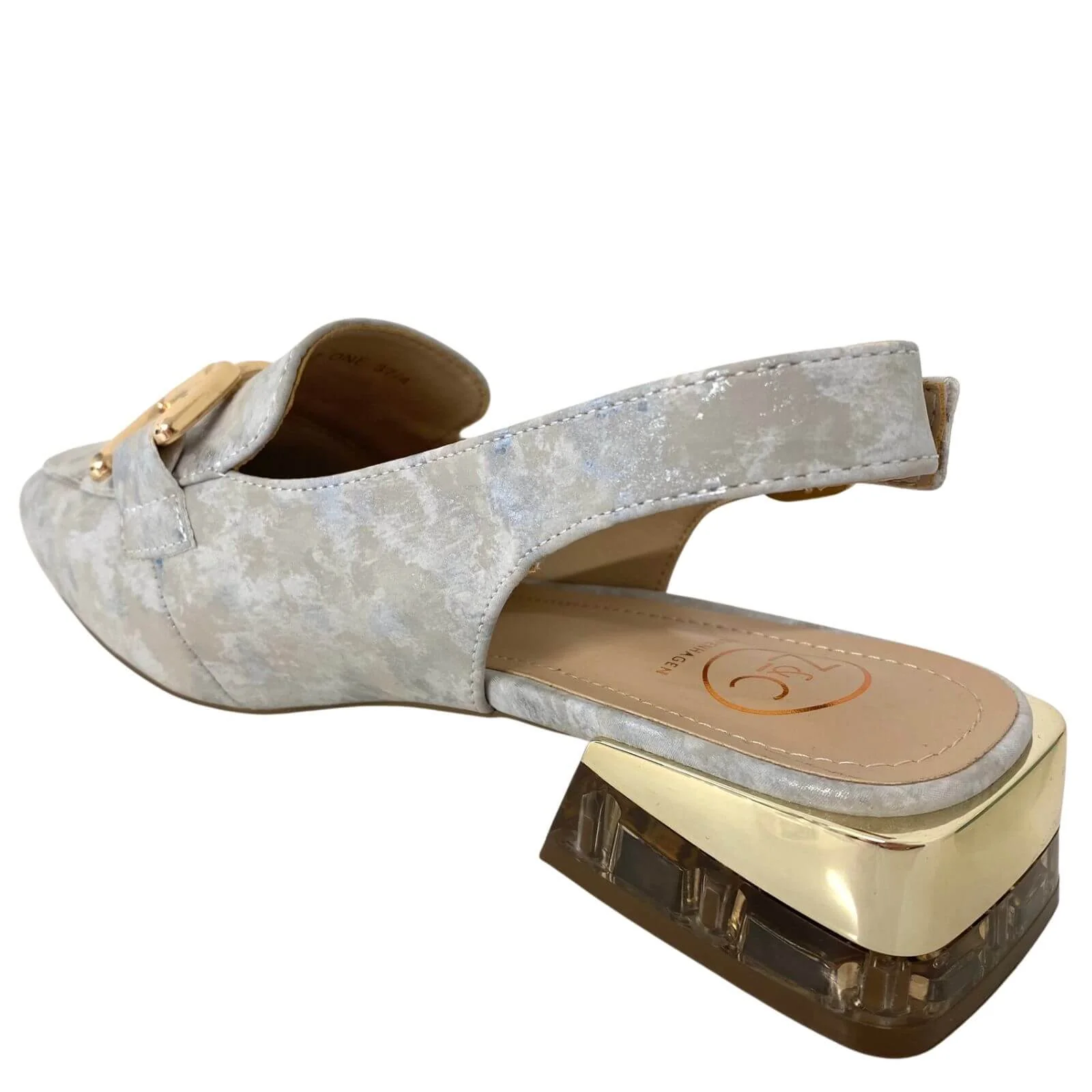 Zanni & Co Diraz One Sling Back Loafer - Silver Marble - Image 2