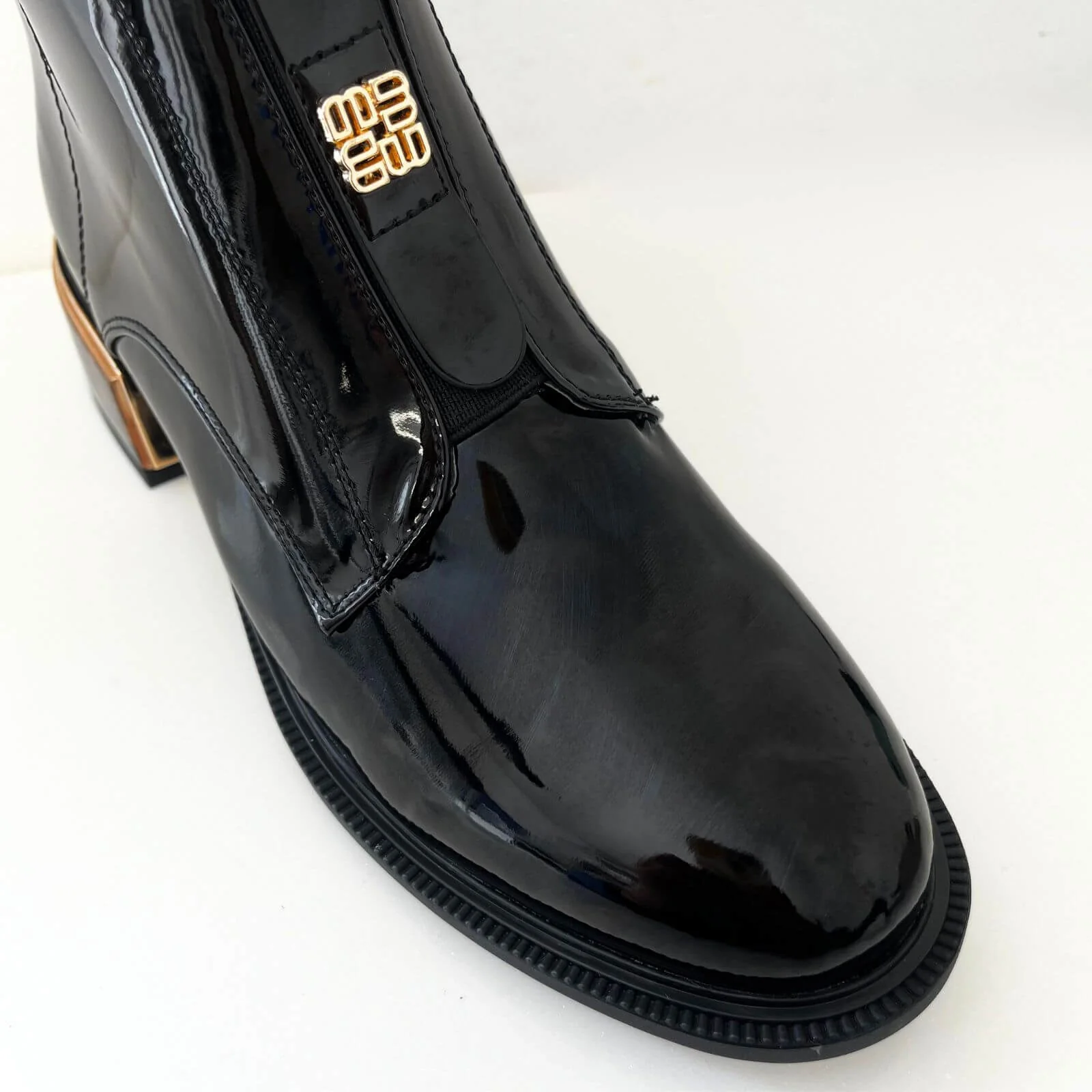 Zanni & Co Surabaya One Ankle Boot - Ink Patent - Image 3